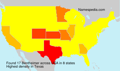 Surname Bentheimer in USA Surname Bentheimer in USA