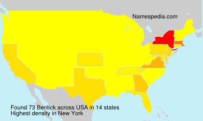 Surname Bentick in USA Surname Bentick in USA