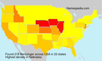 Surname Bentzinger in USA Surname Bentzinger in USA