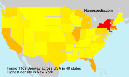 Surname Benway in USA Surname Benway in USA