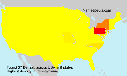 Surname Benzak in USA