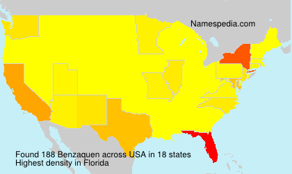 Surname Benzaquen in USA Surname Benzaquen in USA