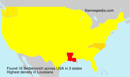 Surname Berberovich in USA