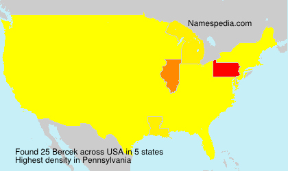 Surname Bercek in USA Surname Bercek in USA