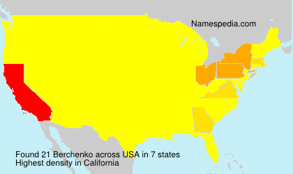 Surname Berchenko in USA Surname Berchenko in USA