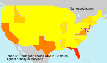 Surname Berdeguez in USA Surname Berdeguez in USA