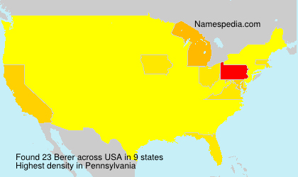 Surname Berer in USA Surname Berer in USA