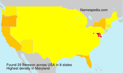 Surname Bereson in USA Surname Bereson in USA