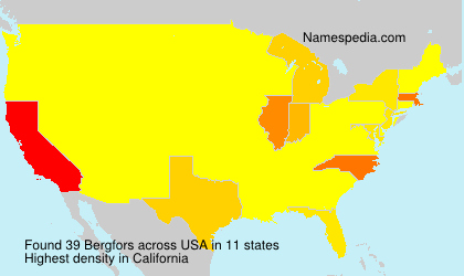 Surname Bergfors in USA Surname Bergfors in USA