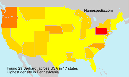 Surname Berhardt in USA