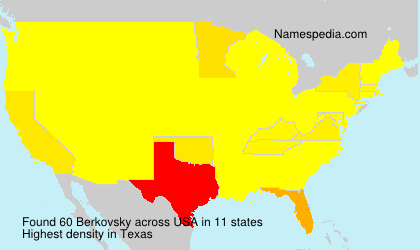 Surname Berkovsky in USA
