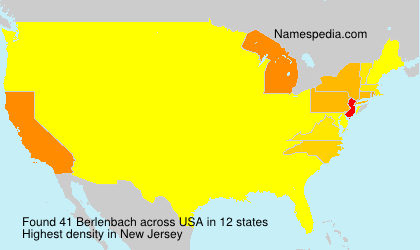 Familiennamen Berlenbach - USA