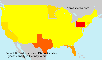 Surname Berlitz in USA Surname Berlitz in USA