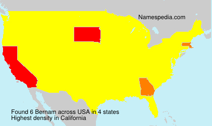 Surname Bernam in USA Surname Bernam in USA