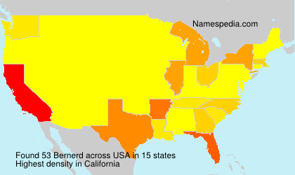 Surname Bernerd in USA