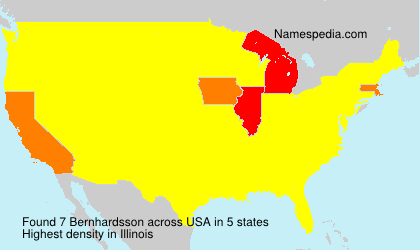 Surname Bernhardsson in USA