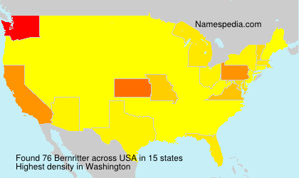 Surname Bernritter in USA Surname Bernritter in USA
