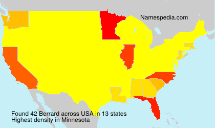 Surname Berrard in USA Surname Berrard in USA