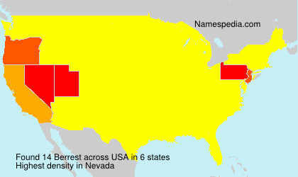 Surname Berrest in USA Surname Berrest in USA