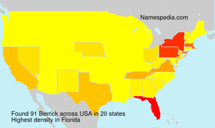 Surname Berrick in USA