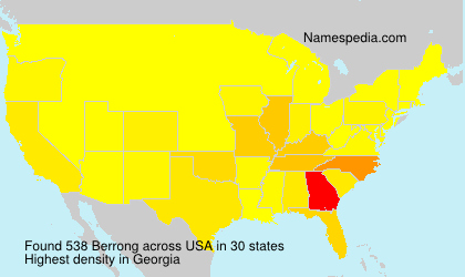 Surname Berrong in USA Surname Berrong in USA