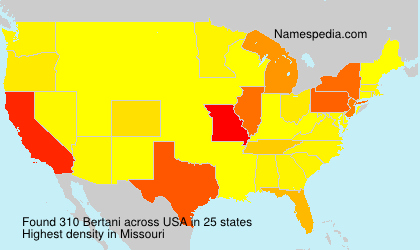 Surname Bertani in USA Surname Bertani in USA