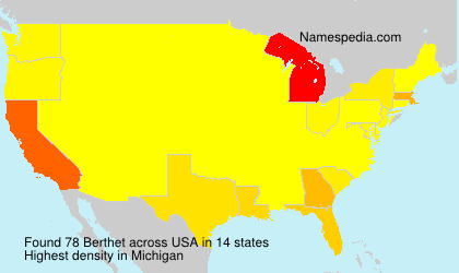 Surname Berthet in USA Surname Berthet in USA