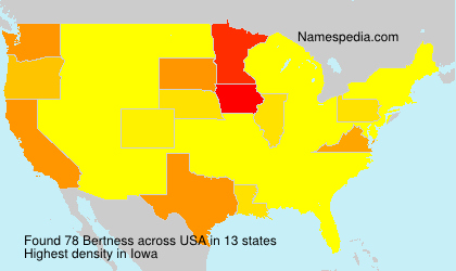 Surname Bertness in USA Surname Bertness in USA