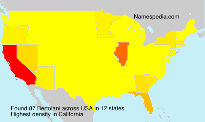 Surname Bertolani in USA Surname Bertolani in USA