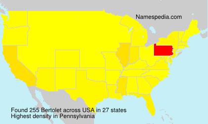 Surname Bertolet in USA Surname Bertolet in USA