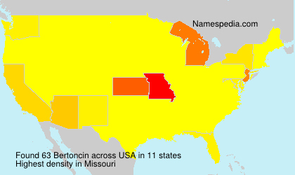 Surname Bertoncin in USA Surname Bertoncin in USA