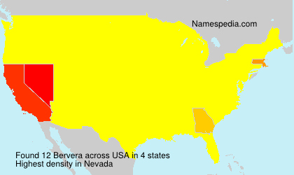 Surname Bervera in USA Surname Bervera in USA