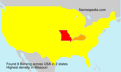 Surname Berving in USA Surname Berving in USA