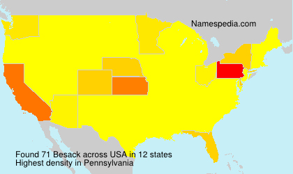 Surname Besack in USA Surname Besack in USA