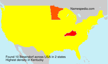 Surname Besendorf in USA Surname Besendorf in USA