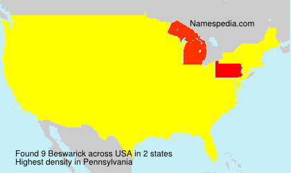Surname Beswarick in USA Surname Beswarick in USA