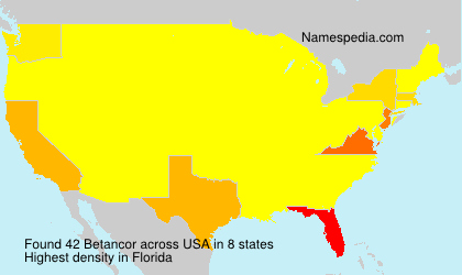 Surname Betancor in USA Surname Betancor in USA