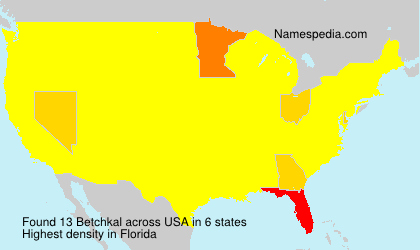 Surname Betchkal in USA Surname Betchkal in USA