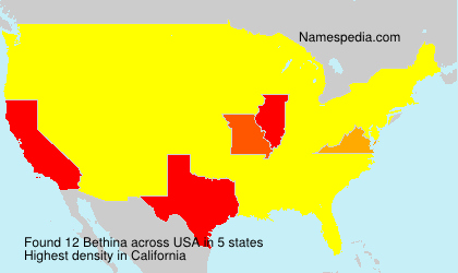 Surname Bethina in USA Surname Bethina in USA