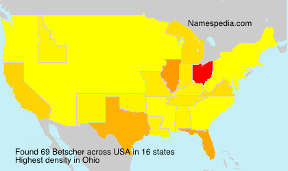 Surname Betscher in USA Surname Betscher in USA