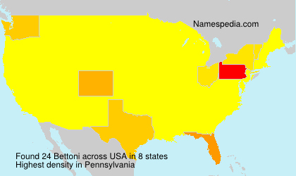 Surname Bettoni in USA Surname Bettoni in USA
