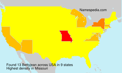 Surname Bettyjean in USA Surname Bettyjean in USA