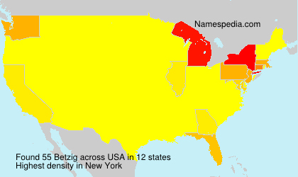Surname Betzig in USA Surname Betzig in USA