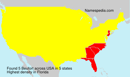 Surname Beufort in USA Surname Beufort in USA