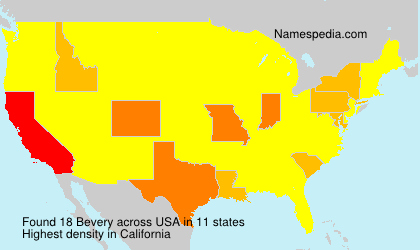 Surname Bevery in USA Surname Bevery in USA