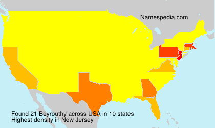 Surname Beyrouthy in USA Surname Beyrouthy in USA