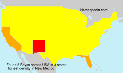 Surname Beyss in USA Surname Beyss in USA