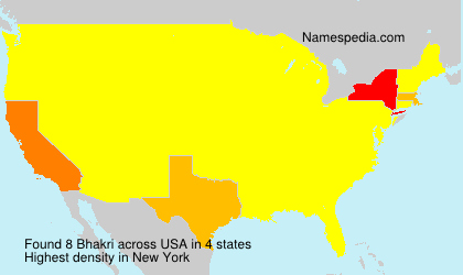 Surname Bhakri in USA Surname Bhakri in USA
