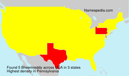 Surname Bheemreddy in USA Surname Bheemreddy in USA