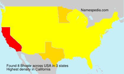 Surname Bhople in USA Surname Bhople in USA